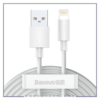 کابل USB به لایتنینگ باسئوس مدل TZCALZJ-02 طول 1.5 متر مجموعه 2 عددی