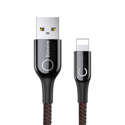 کابل هوشمند قطع کن دار تبدیل USB به لایتنینگ باسئوس مدل CALCD-01 طول 1 متر
