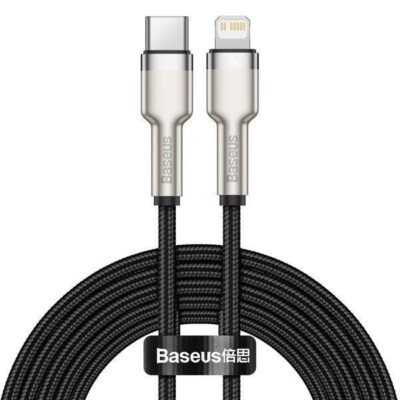 کابل لایتنینگ به Type C فست شارژ بیسوس Baseus Cafule Metal PD CATLJK-A01 طول 1 متر توان 20 وات