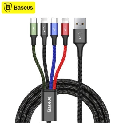 کابل شارژ چهار سر بیسوس Baseus Rapid Series CA1T4-A01 1.2m Cable