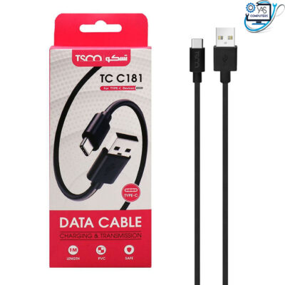 کابل تبدیل USB به USB-C تسکو مدل TCC181 طول 1 متر‎