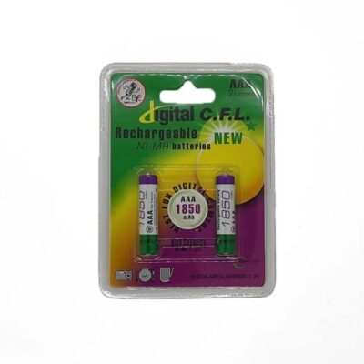 باتری نیم قلمی شارژی CFL مدل 1850mah AAA بسته 2 عددی