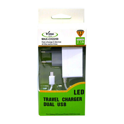 شارژر دیواری وانمکس مدل max-ch2259 پک ناسالم