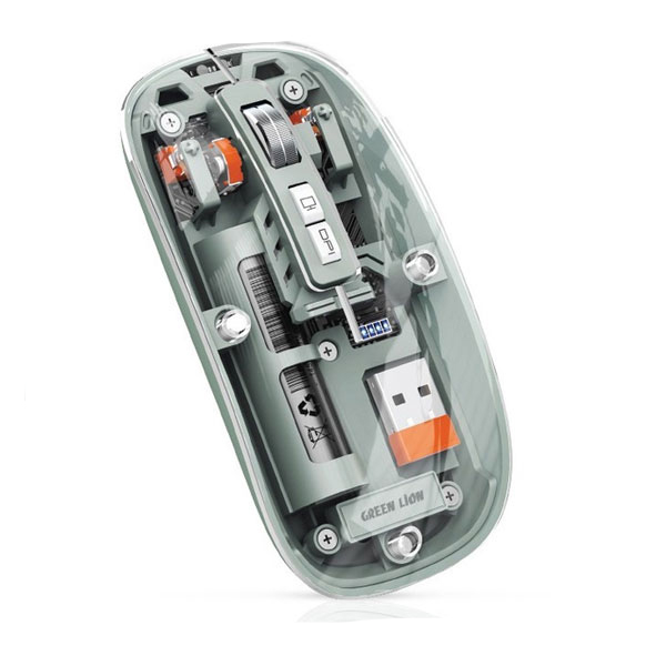 ماوس بیسیم گرین لاین Green Lion Transparent Mouse GL-112