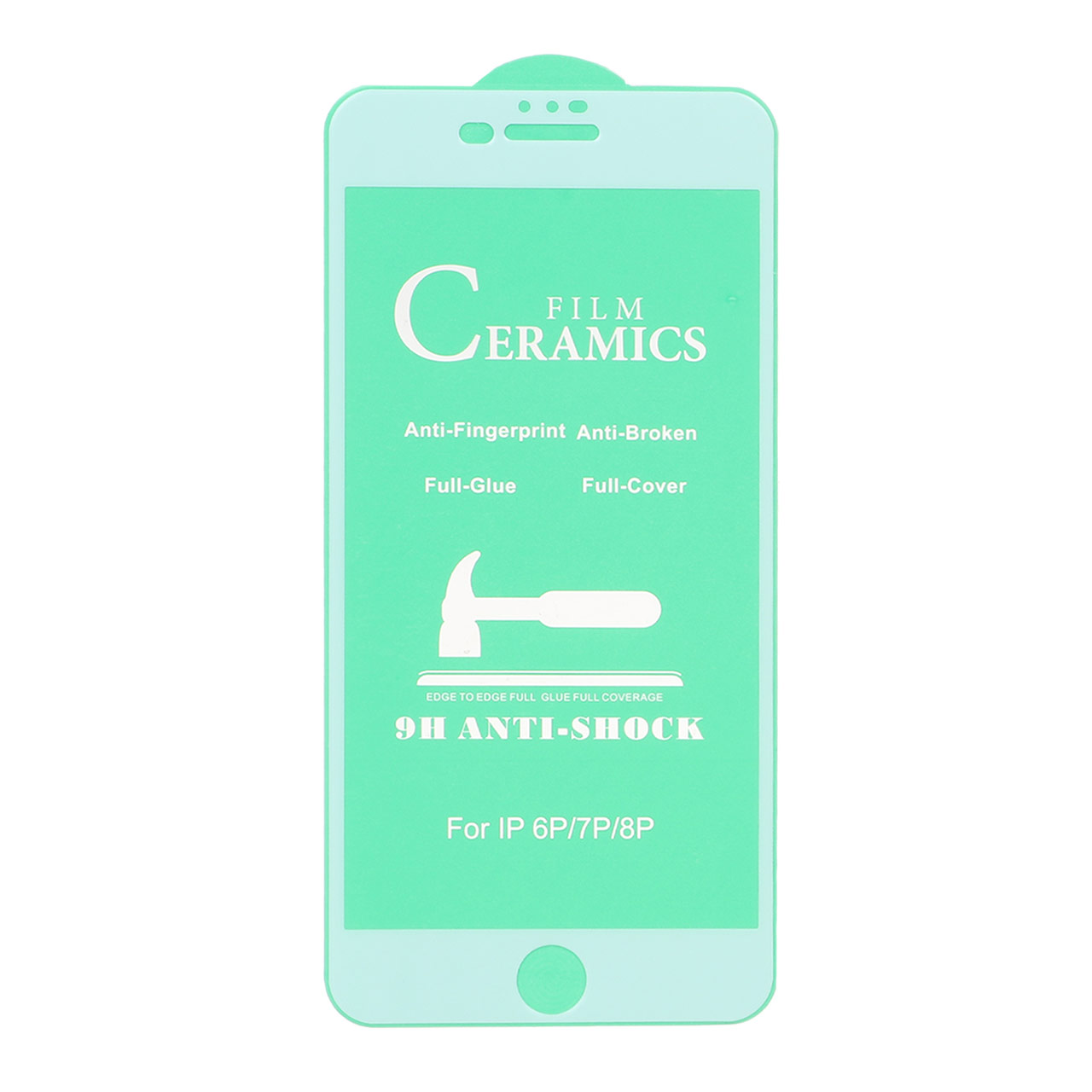 محافظ صفحه نمایش سرامیکی شفاف iPhone 6 / 6S / 7 / 8 / SE 2020 – Full Cover – مشکی (بدون پک)