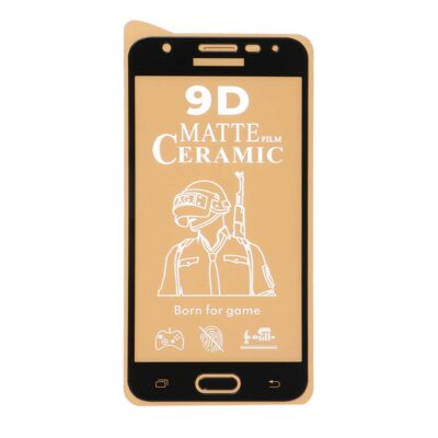 محافظ صفحه نمایش سرامیکی مات Samsung J5 Prime – Full Cover – مشکی (بدون پک)