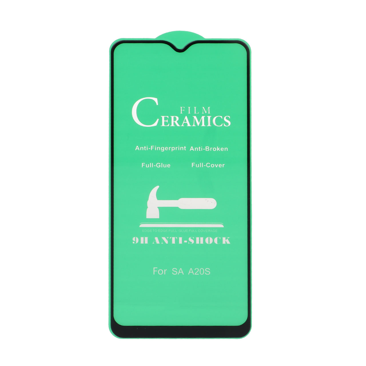 محافظ صفحه نمایش سرامیکی Samsung A20S – Full Cover – مشکی (بدون پک)