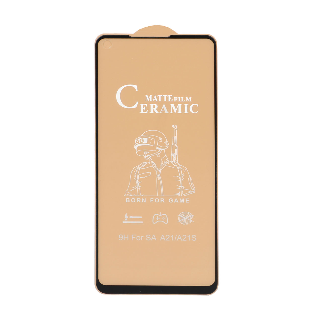 محافظ صفحه نمایش سرامیکی مات Samsung A21S / F52 / Xiaomi Poco X3 GT / Poco F4 GT / Redmi Note 10 Pro 5G – Full Cover – مشکی (بدون پک)