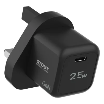 شارژر دیواری پاوا 25 وات Stout GaN PAWA مشکی