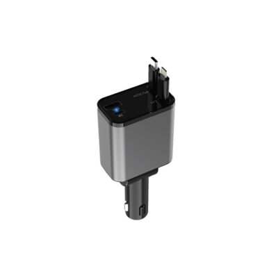 شارژر فندکی جمع شونده 50 واتی گرین لاین Green Lion Retractable 50W Car Charger