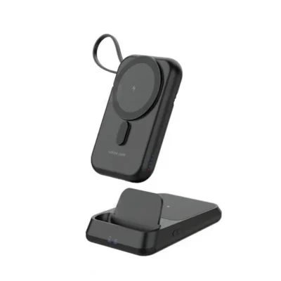 استند و پاوربانک وایرلس 10000 هزار 20 وات مگ سیف گرین لاین Green Lion 3IN1 Magsafe GN3N1MGPB10