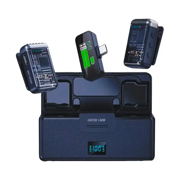 میکروفون یقه‌ای بی‌سیم گرین لاین مدل Green Lion GM-90X Type-C Microphone