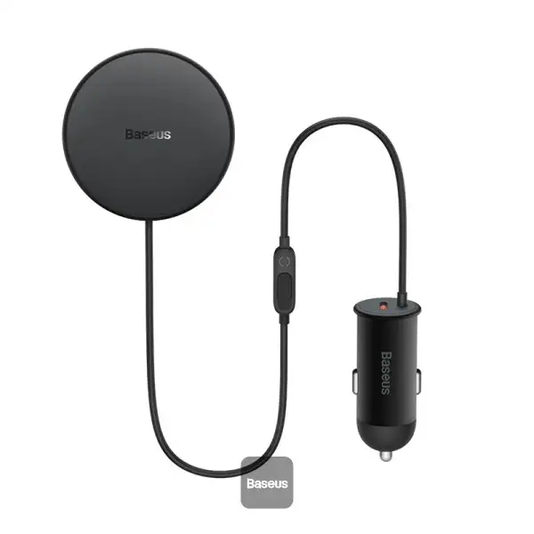 هولدر مگنتی و شارژر 15 وات بی سیم بیسوس مدل Baseus CW01 MAGNETIC