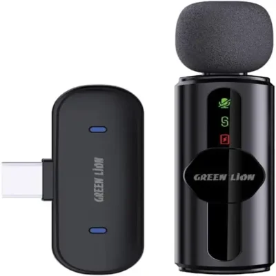 میکروفون بی‌سیم حذف نویز 3 در 1 گرین لاین مدل Green Lion GM-75X Microphone 3 In 1
