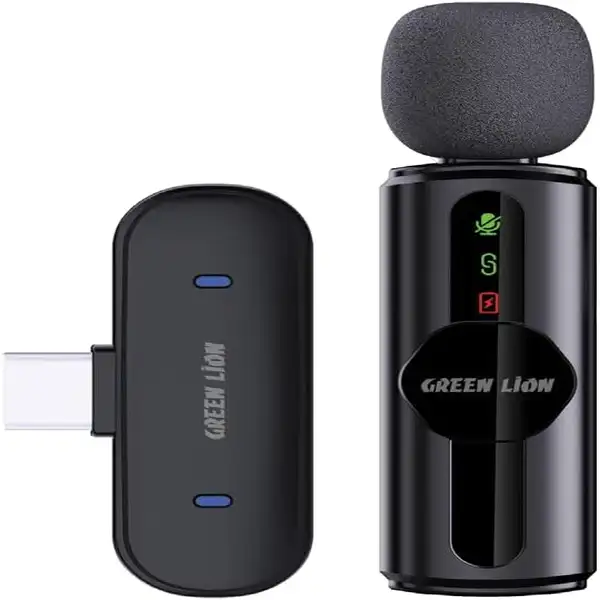 میکروفون بی‌سیم حذف نویز 3 در 1 گرین لاین مدل Green Lion GM-75X Microphone 3 In 1