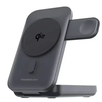 پاوربانک و استند شارژ 10000 هزار 15 وات وایرلس پاورولوژی Powerology PPBCHA35-BK