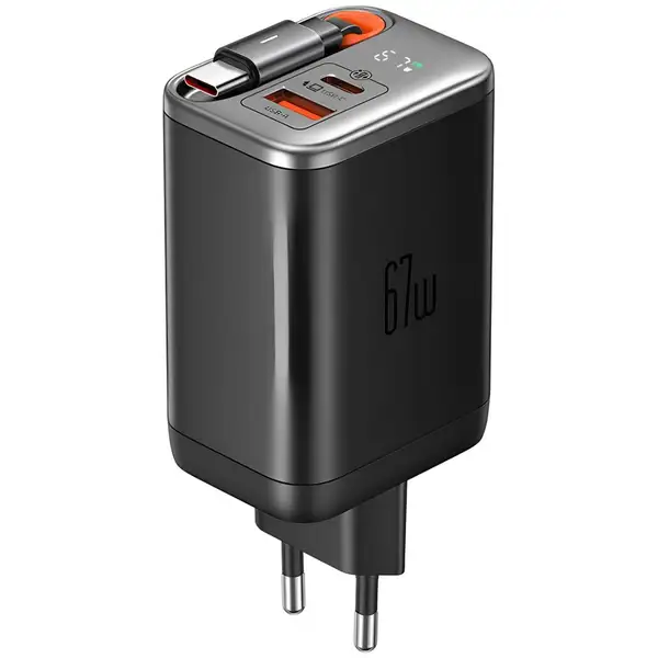 آداپتور 67 وات با کابل جمع شونده تایپ سی مک دودو MCDODO CH-410