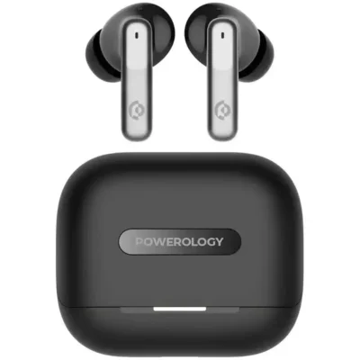 هدفون بی سیم 6 میکروفون هیبرید پاورولوژی مدل Powerology ANC + ENC Earbuds PWLAU010