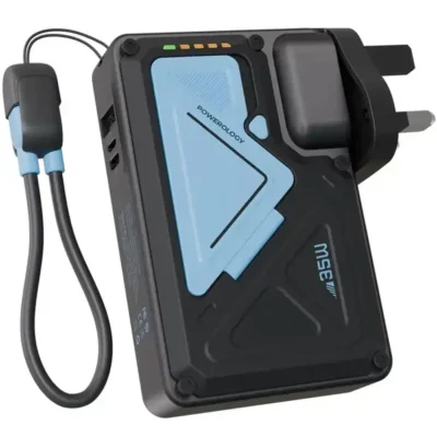 شارژر دیواری و پاوربانک وایرلس 10000 هزار مگ سیف پاورولوژی مدل Powerology PPBCHA80