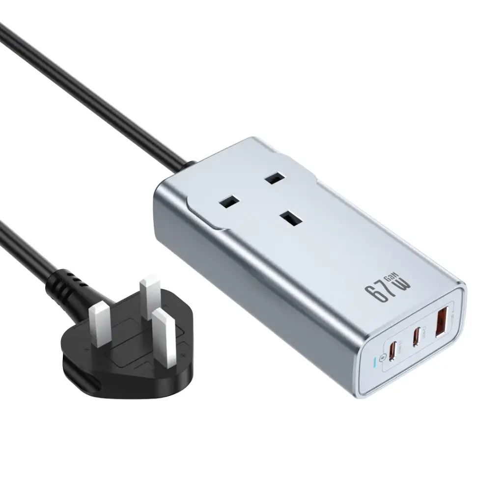 چندراهی برق و شارژر 67 وات گرین لاین Green Lion 67W GaN Premium AC Socket