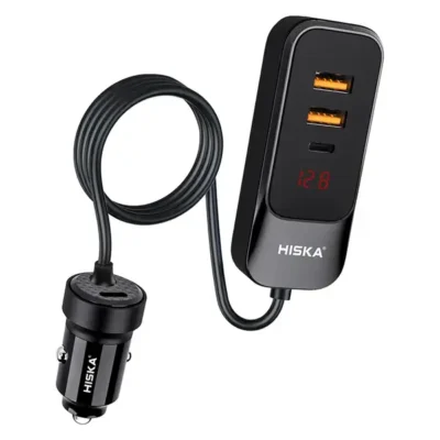 شارژر فندکی 120 ولت 4 پورت هیسکا مدل Hiska HCC-327