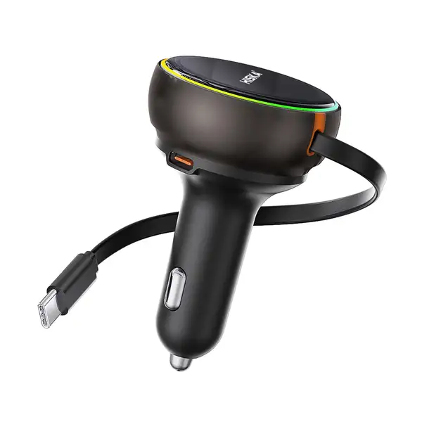 شارژر فندکی 80 وات 3 پورت هیسکا مدل Hiska HCC-337