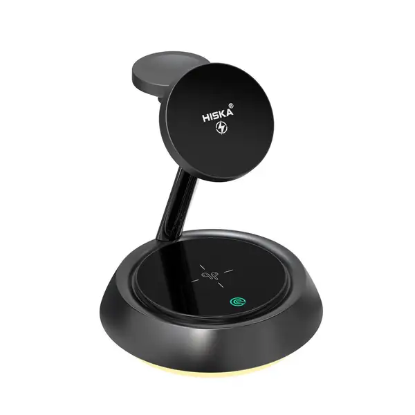 شارژر بی سیم مگنتی 3 کاره 15W هیسکا مدل HR-13