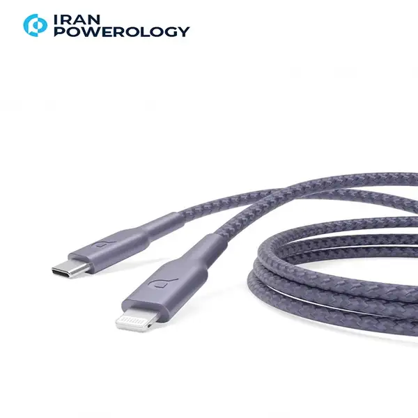 کابل 1.2 متر USB C به Lightning پاورولوژی مدل Powerology P23BRCL12