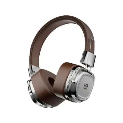 هدفون بی‌سیم چرمی پرودو مدل PORODO SOUNDTEC VINTAGE WIRELESS ENC HEADPHONE