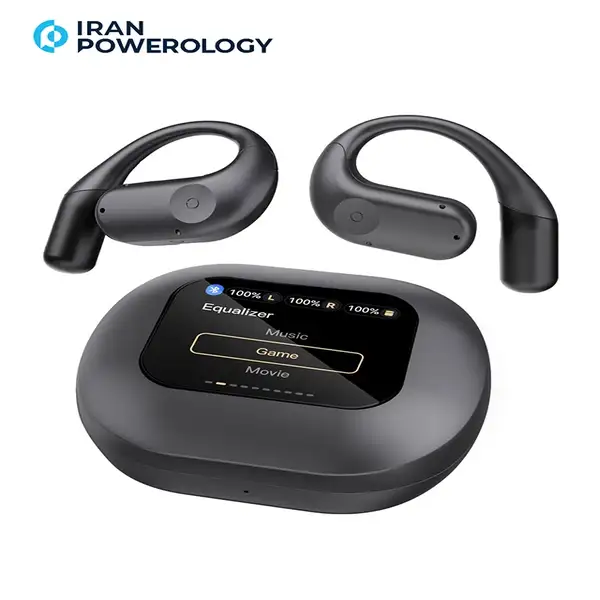هدفون بی سیم نمایشگردار پاورولوژی مدل Powerology Air Conduction ENC TWS PWLAU007