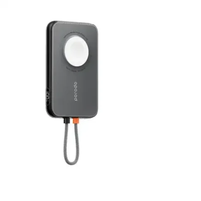پاوربانک وایرلس 5000 هزار ۲۰ وات پرودو مدل PORODO 5000mAh Slim Watch Charger Power Bank PD-PBFCH027