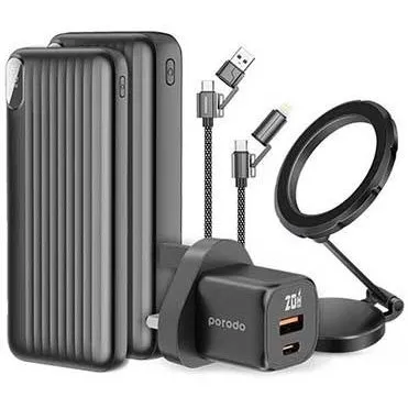 پک لوازم جانبی 6 در 1 پرودو مدل PORODO 6 Essentials in 1 Ultimate Combo PB071