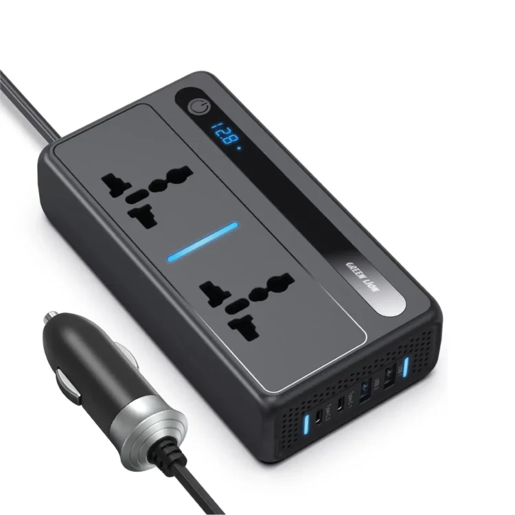 چندراهی و مبدل برق فندکی خودروی گرین لاین مدل GC-250 200W توان 250 وات Green Lion