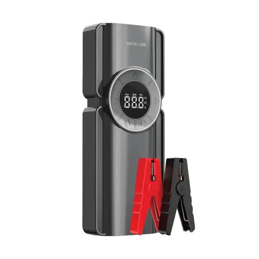 جامپ استارتر و کمپرسور باد قابل حمل و پاوربانک گرین لاین Green Lion Portable Jump Starter جامپ استارتر و کمپرسور باد قابل حمل و پاوربانک گرین لاین Green Lion Portable Jump Starter