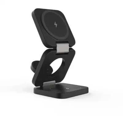 استند و شارژر وایرلس چندگانه پرودو مدل Porodo Multi-Device WIreless Magsafe Charger