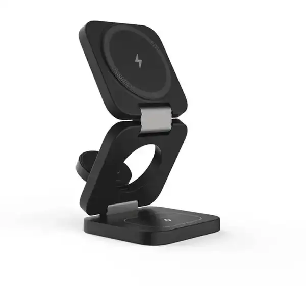 شارژر وایرلس سه‌کاره فست تاشو 15 وات پرودو مدل Porodo 3N1FMC