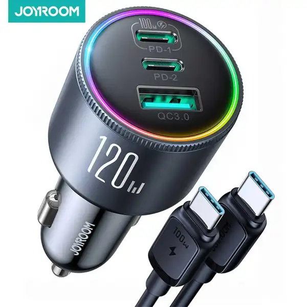 شارژر فندکی فست شارژ 120 وات جویروم مدل Joyroom JR-CCN07