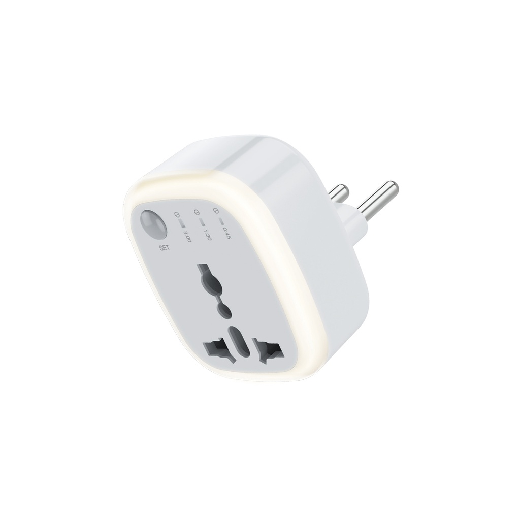 مبدل برق هوشمند تایمر دار گرین لاین Green Lion Universal Conversion Plug Timer GNUSTMEUWH