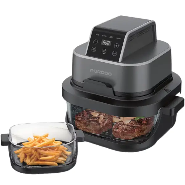 هواپز پرودو 1500 وات مدل Porodo Air Fryer 4 in 1 Dual Glass 