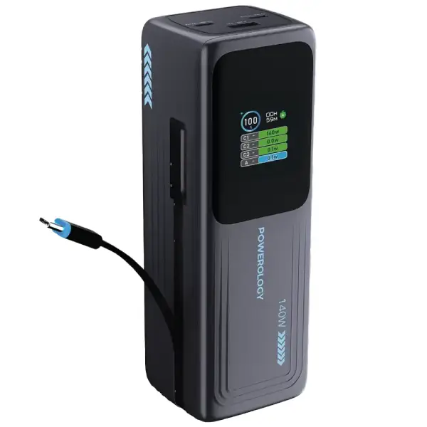 پاوربانک 30000 هزار پاورولوژی مدل Powerology Thunderamp TFT Display