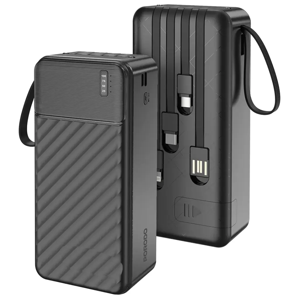 پاوربانک 30000 هزار 10 وات پیانو پرودو مدل Porodo Piano 30000mAh 10w PDPBJ35BK