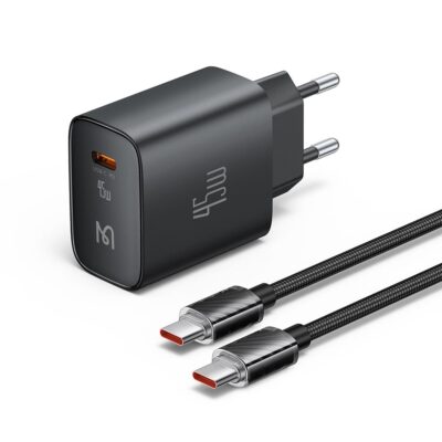 شارژر آداپتور دیواری 45 وات سوپرفست شارژ به همراه کابل تایپ-سی برند مک دودو مدل MCDODO CH-5080