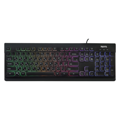 کیبورد تسکو مدل TK 8046: مولتی‌مدیا با نور پس‌زمینه LED