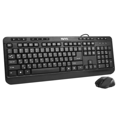 کیبورد و ماوس سیمی تسکو مدل TKM 8052: با ۱۴ کلید میانبر
