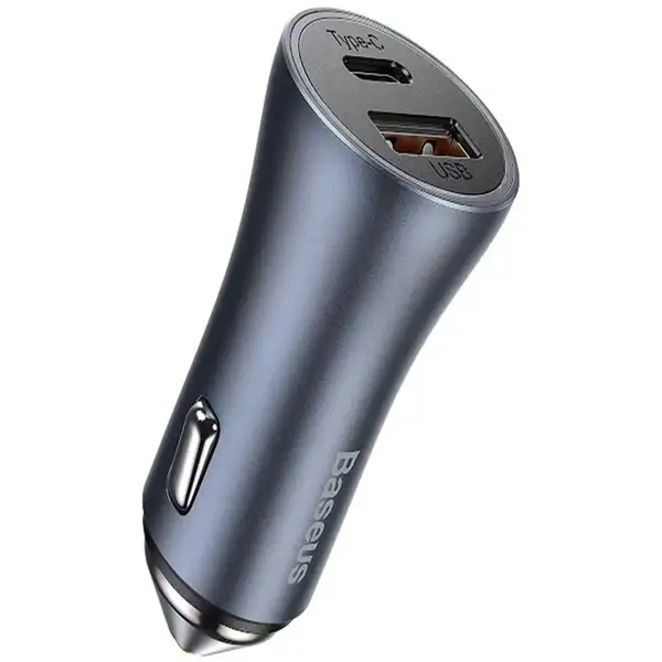 شارژر فندکی فست شارژ 40 وات بیسوس مدل Baseus Golden Contactor Pro Type-C/USB TZCCJD-0G