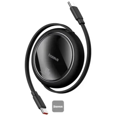 کابل شارژ دوسر تایپ‌سی جمع‌شونده یک متری 100 وات بیسوس مدل Baseus FREE2PULL P10318602111-00