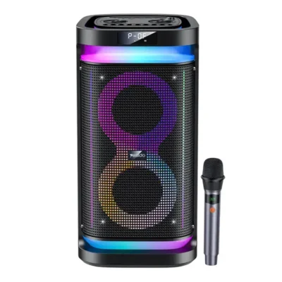 اسپیکر بلوتوثی و کاراکوئه با میکروفون یسیدو مدل YESIDO YSW29 Outdoor Digital Speaker Ambient Light 