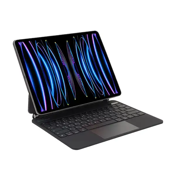 کیبورد بی سیم سازگار با iPad Pro 11″ لولو مدل Levelo AeroBoard Saffanio Leather Wireless Keyboard 