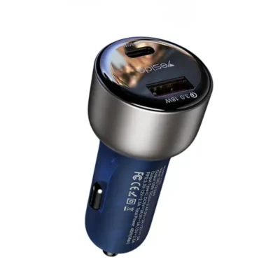 شارژر فندکی 48 وات یسیدو مدل Yesido Y52 Car Charger | PD 30W Type‑C + QC18W USB | Dual‑Port Fast Charging 