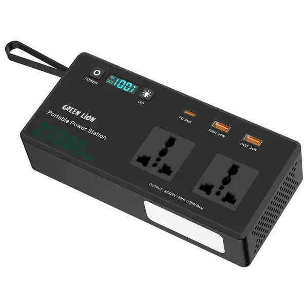 پاور استیشن 27000 هزار گرین لاین مدل Green Lion Volt Mate Power Station GNVTMTE27PBBK 